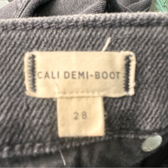 Madewell Cali Demi Boot Black Jeans Size 28 - Picture 9 of 13